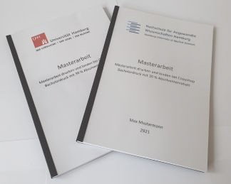 Leimbindung mit Abdeckfolie