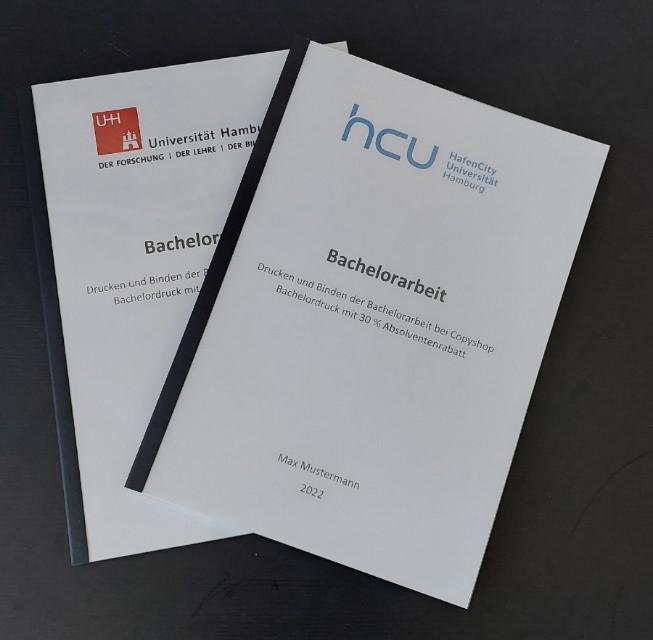 Leimbindung bei Copyshop Bachelordruck